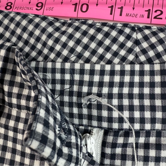 abacus capri pants plaid gingham picnic Black & White Gingham Pants peddle push - Picture 10 of 15